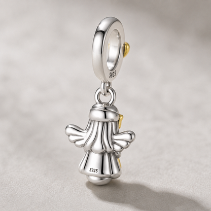 Heavenly Guardian Angel Charm — 925 Silver