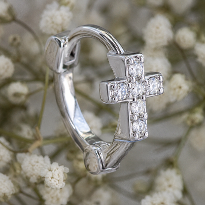 Shine of the Cross Huggie Earrings