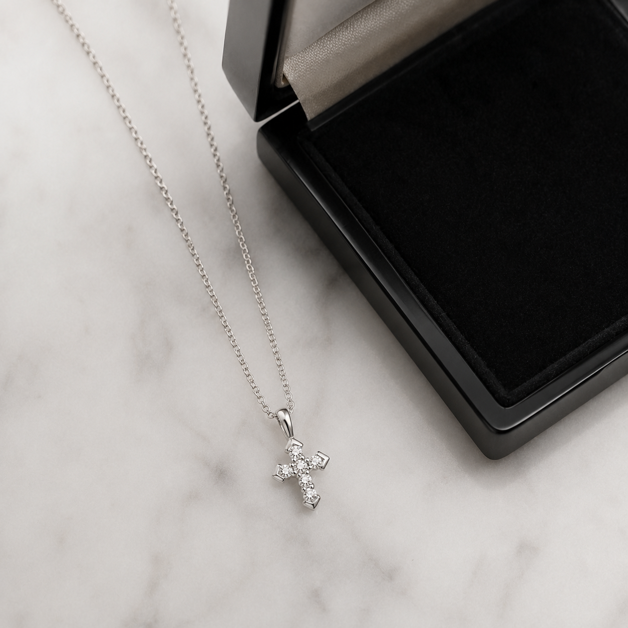 Mustard Seed Cross Necklace