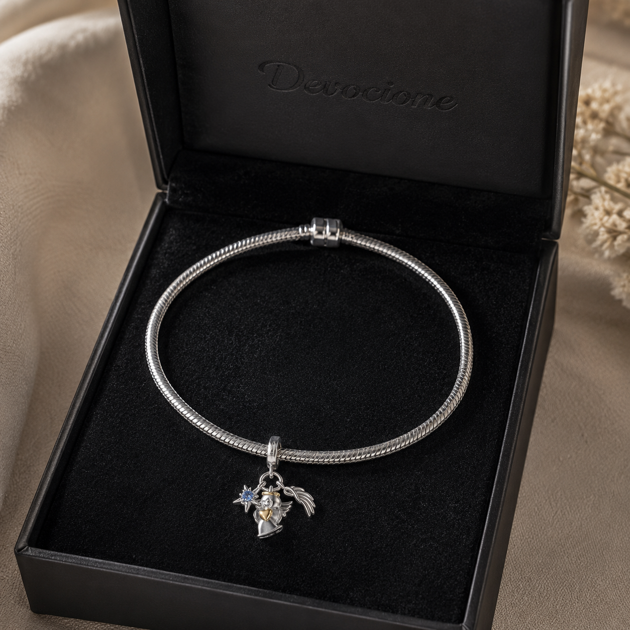 Angel of the New Dawn Charm 925 Silver
