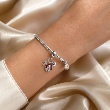 Jesus, Source of Love Charm 925 Silver
