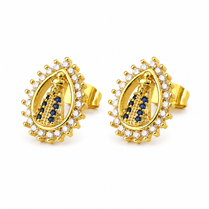 Virgin Mary Teardrop Earrings
