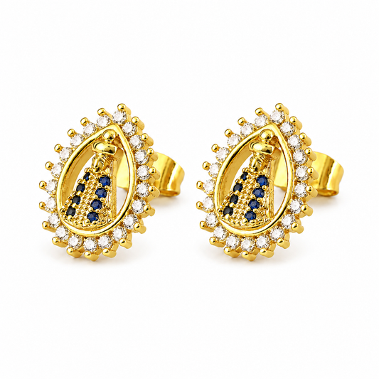 Virgin Mary Teardrop Earrings