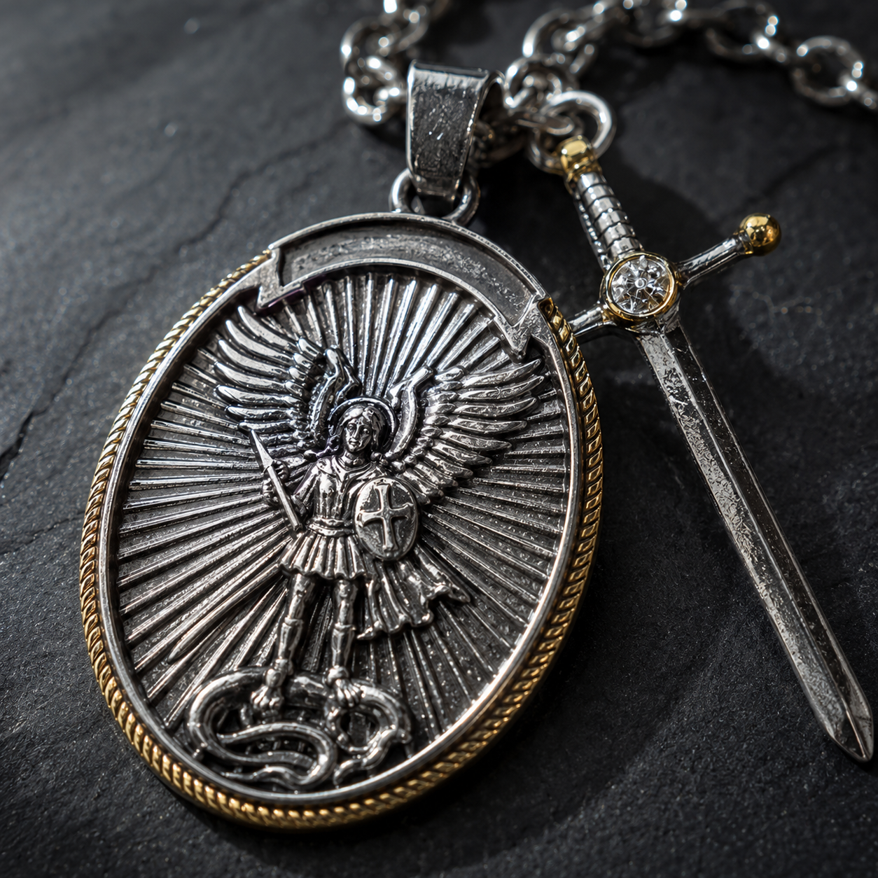 Saint Michael the Archangel Necklace — Heavenly Protector