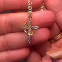 Cross & Crown Necklace – Elegance and Purpose