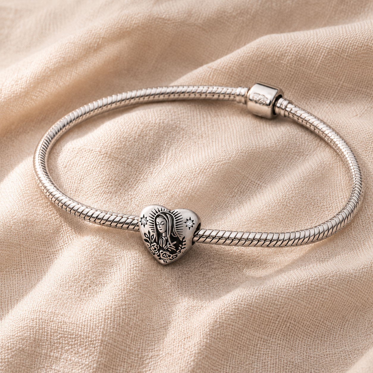 Our Lady of Guadalupe Patroness Charm — 925 Silver