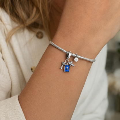Chalice, Bible and Cross Charm 925 Silver
