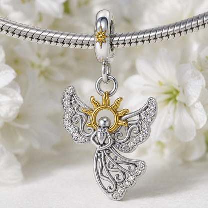 Angel of the Sun Charm 925 Silver