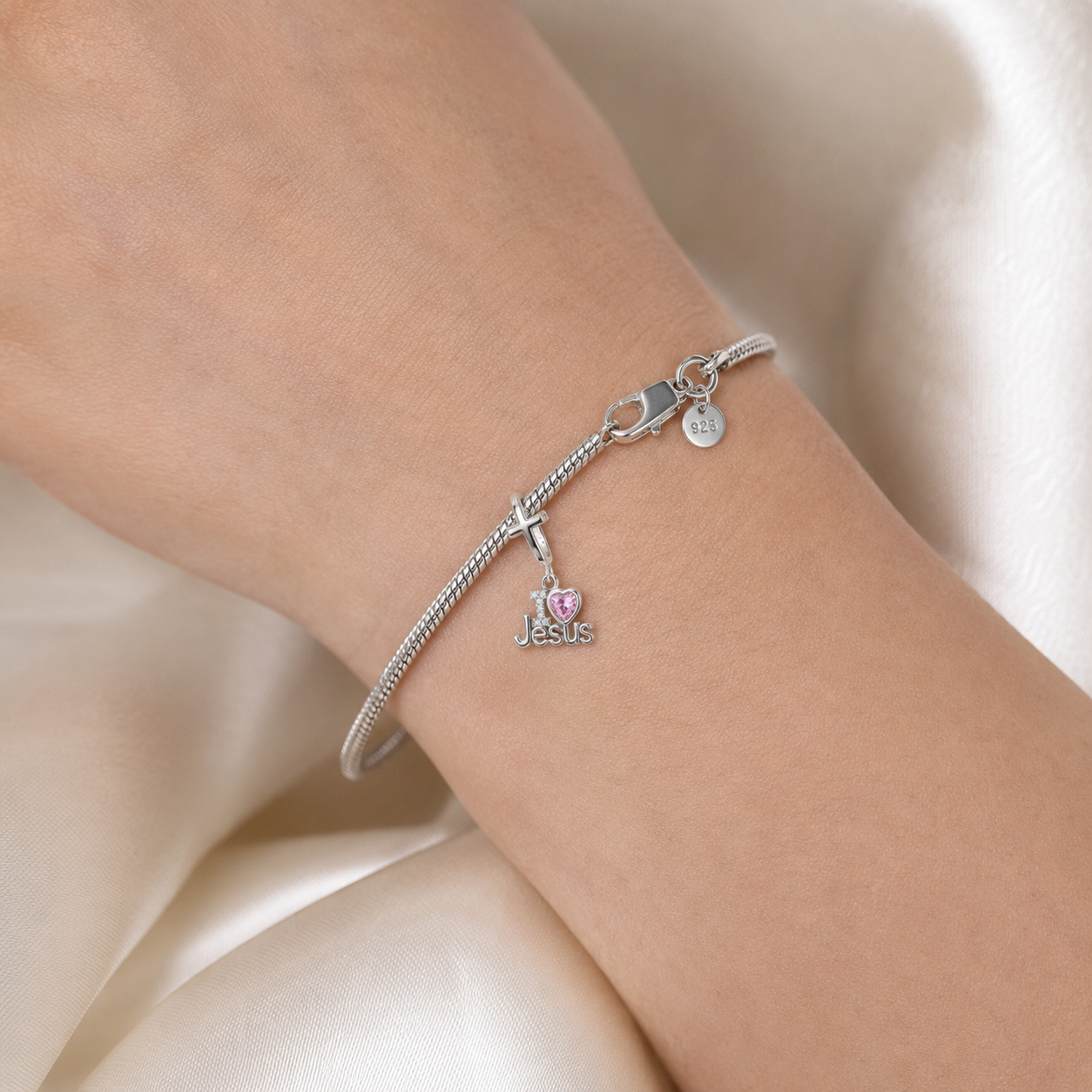 Love for Jesus Charm 925 Silver