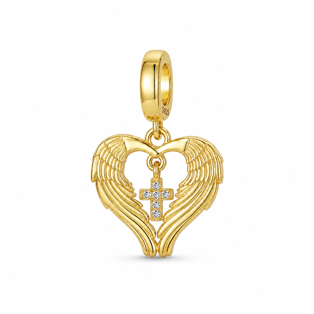 Angel Wings Charm 18k Gold Plated