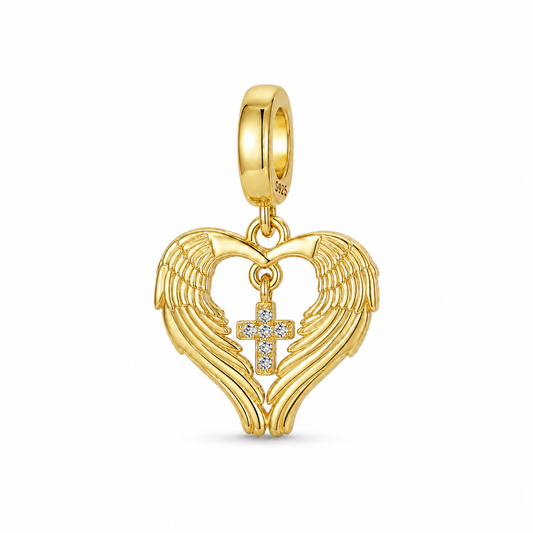 Angel Wings Charm 18k Gold Plated