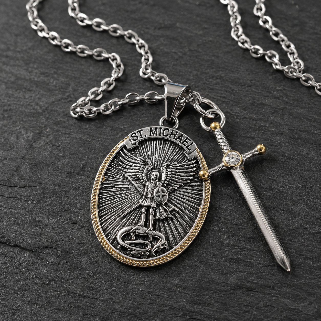 Saint Michael the Archangel Necklace — Heavenly Protector