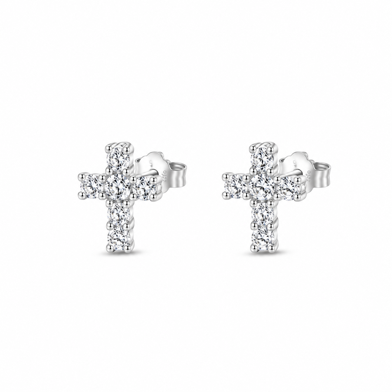 Brilliant Faith Cross Studs