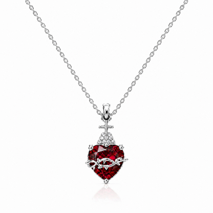 Sacred Heart of Jesus Necklace - 925 Sterling Silver