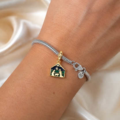 Christmas Nativity Charm 18k Gold Plated