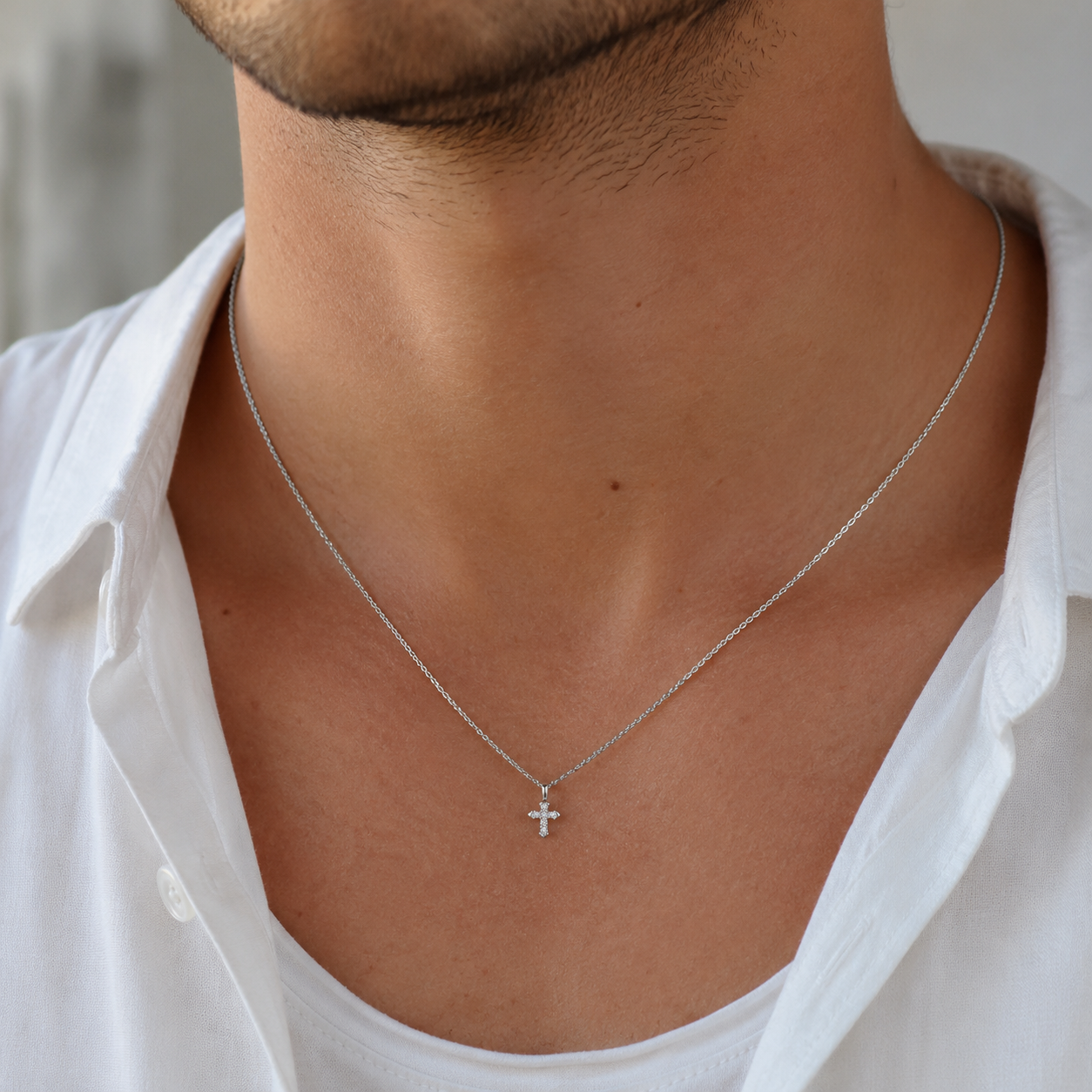 Mustard Seed Cross Necklace