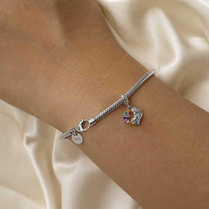 Mary, Refuge of the Heart Charm 925 Silver