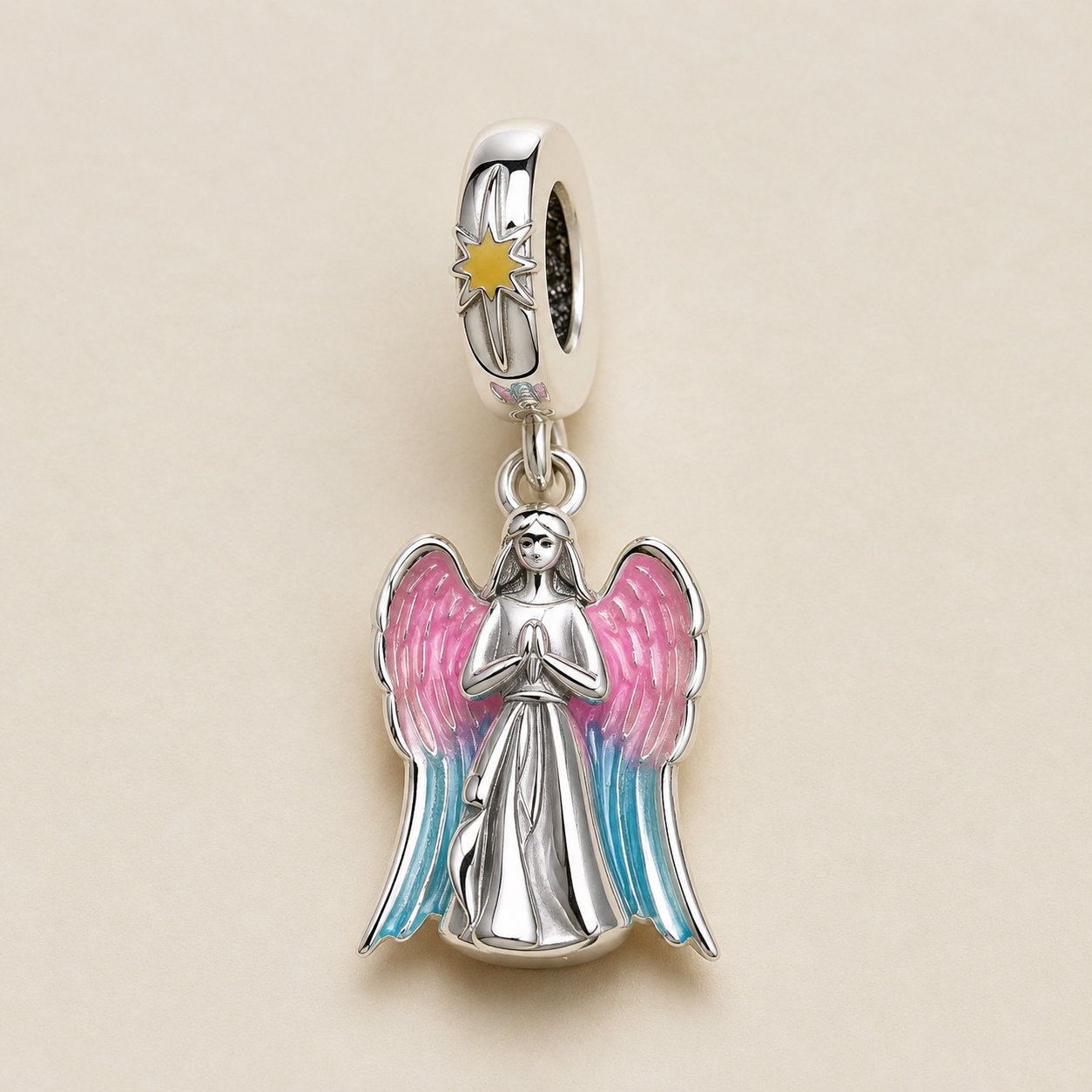 Angel of Intercession Charm 925 Silver