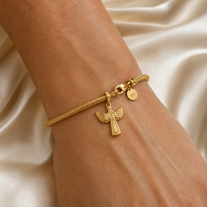 Wings of Jesus Charm 18k Gold Plated