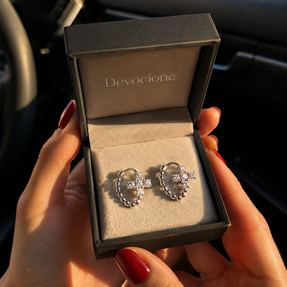 Celestial Cross Earrings