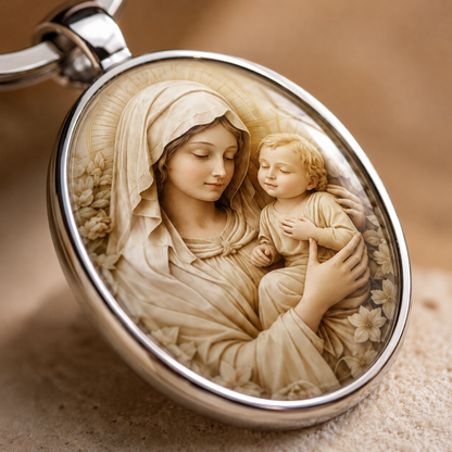 Retro Virgin Mary Keychain