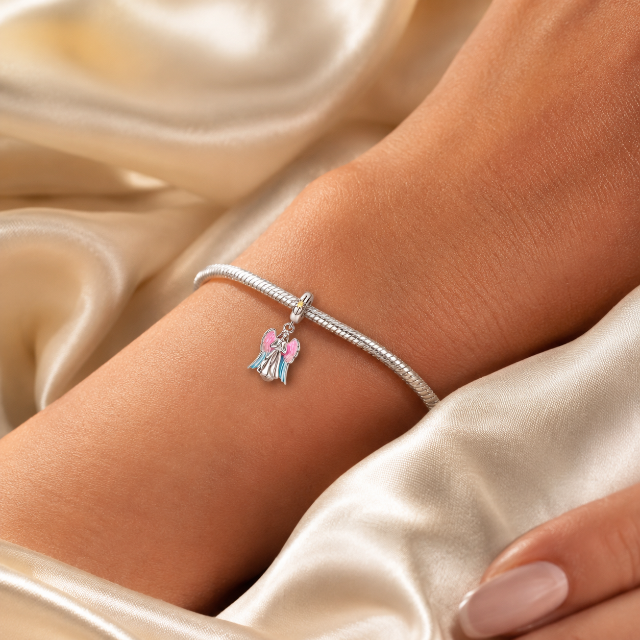 Angel of Intercession Charm 925 Silver