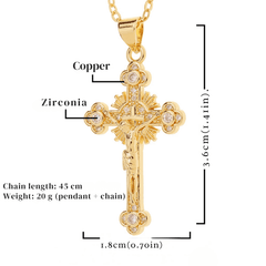 Radiant Cross Necklace