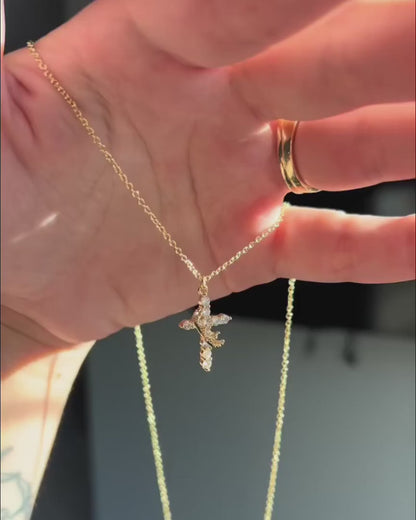 Cross & Crown Necklace – Elegance and Purpose